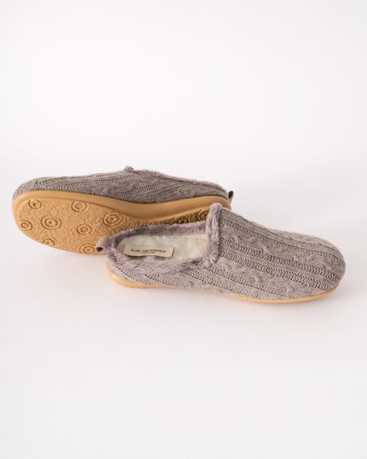 Ilse Jacobsen White Snippy Knit Slippers