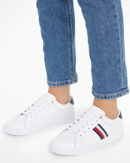 Tommy Hilfiger Blue Essential Webbing Cupsole Trainers