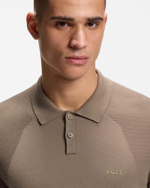 Boss Gray Momentum-Lite Short Sleeve Polo Shirt for men