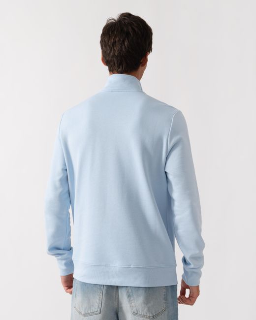 Paul Smith Blue Ps Regular Fit Zebra Logo 1/4 Zip Top for men