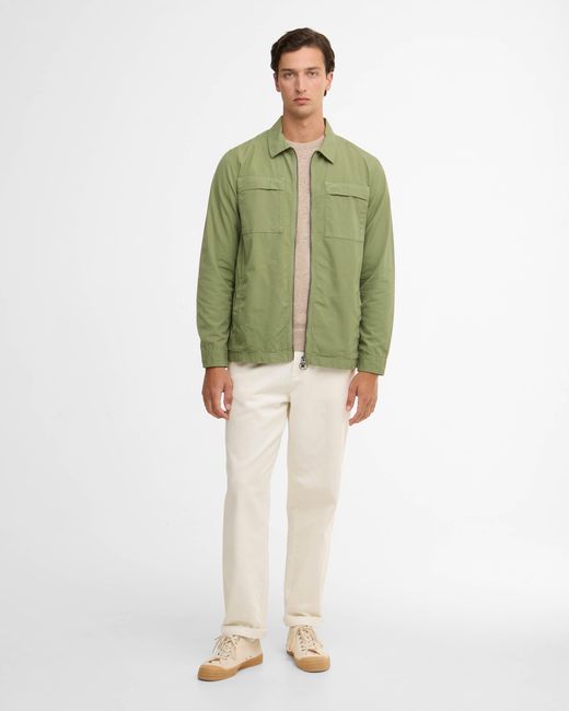 Barbour Green Glendale Zipped Overshirt for men