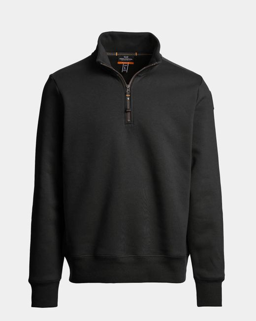 Parajumpers Black Broad Peak Quarter Zip Sweatshirt for men