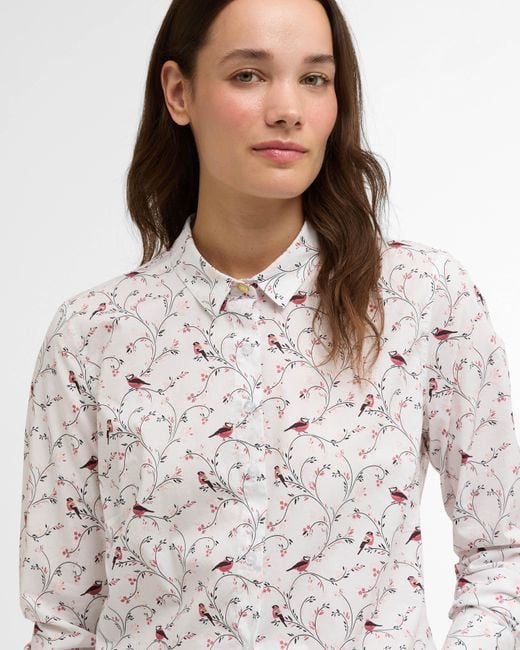 Barbour White Brambles Long Sleeve Shirt