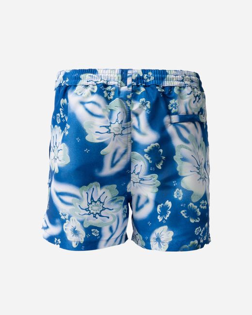 Paul Smith Blue Riso Floral Swimshorts for men
