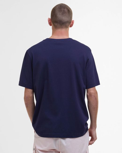 Barbour Blue Camo Ikat T-Shirt for men