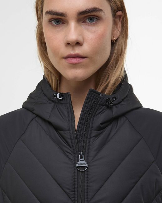 Barbour Black Dakota Quilted Sweatshirt