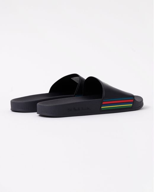 Paul Smith Blue Zed Sports Stripe Slides for men