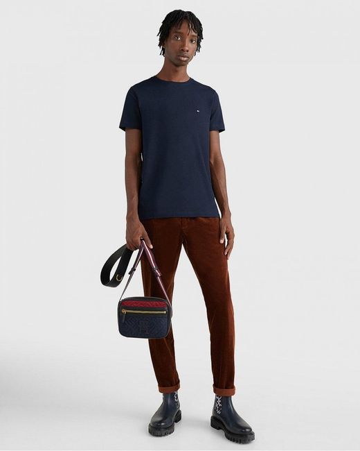 Tommy Hilfiger Blue Core Stretch Slim C-Neck T-Shirt for men