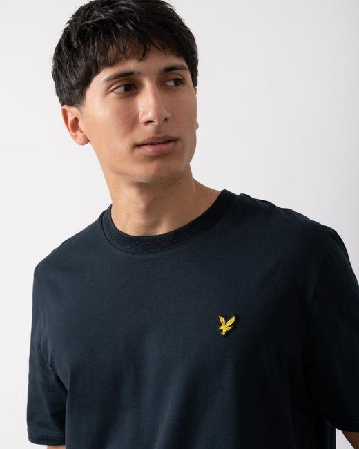 Lyle & Scott Blue Lyle & Scott Rally Tipped T-Shirt for men