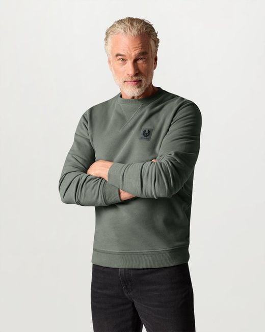 Belstaff Green Logo Sweatshirt for men