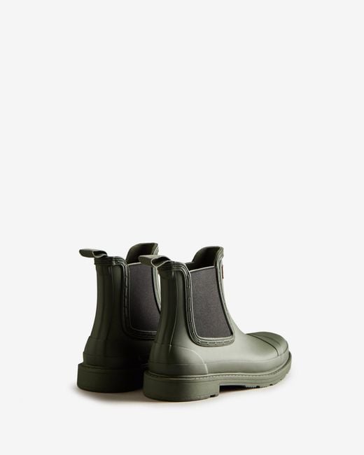 Hunter Black Commando Chelsea Boot