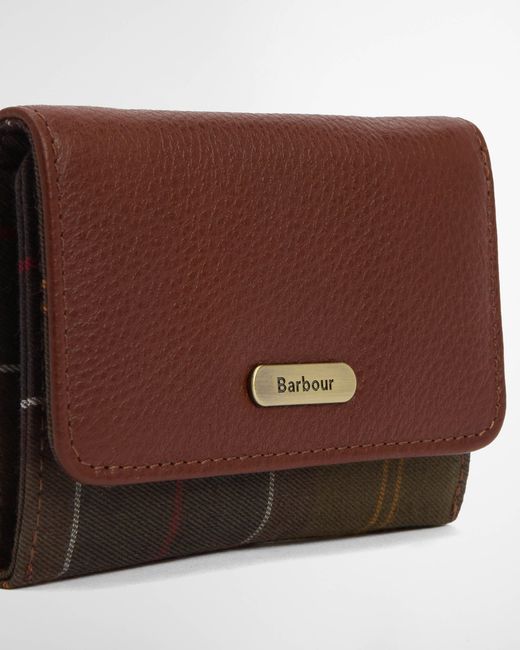 Barbour Gray Rosa Leather French Purse