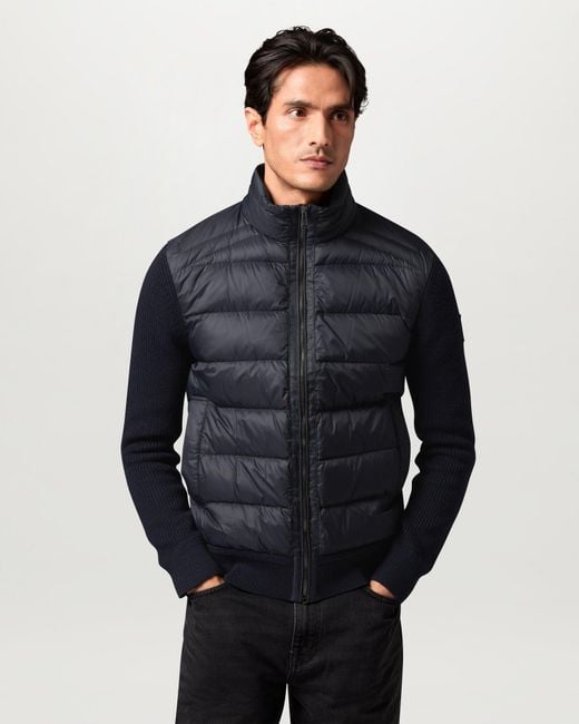 Belstaff Blue Compound Hybrid Down Jacket for men