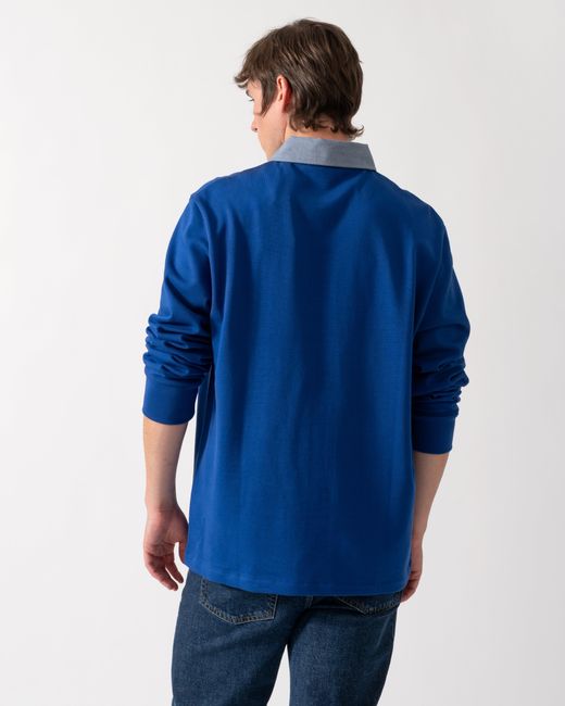 Gant Blue Regular Fit Chambray Heavy Rugger for men