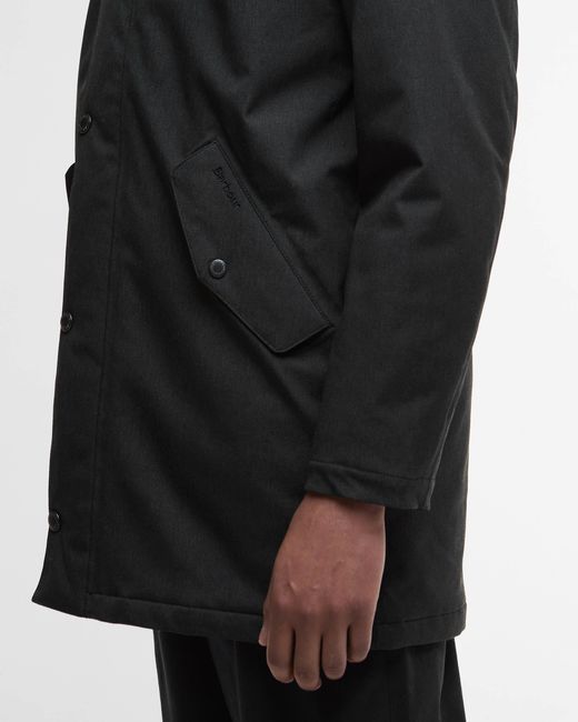 Barbour Black Winter Powell Waterproof Jacket for men