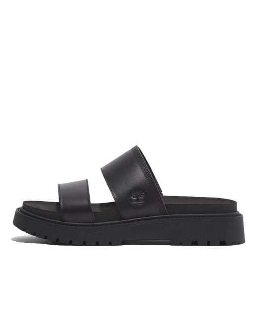 Timberland Black Clairemont Way Leather Sliders