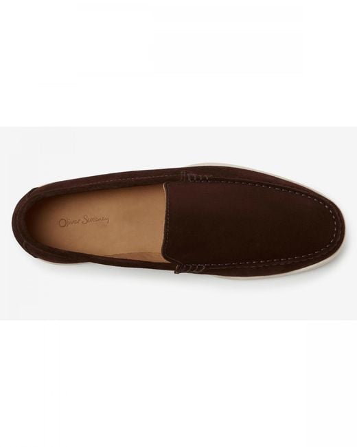Oliver Sweeney Brown Alicante Suede Moccasin Loafers for men
