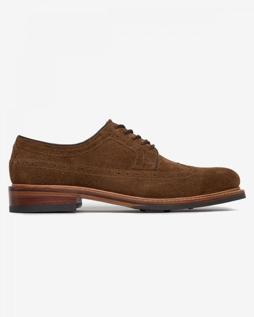 Oliver Sweeney Brown Painswick Suede Derby Brogues for men