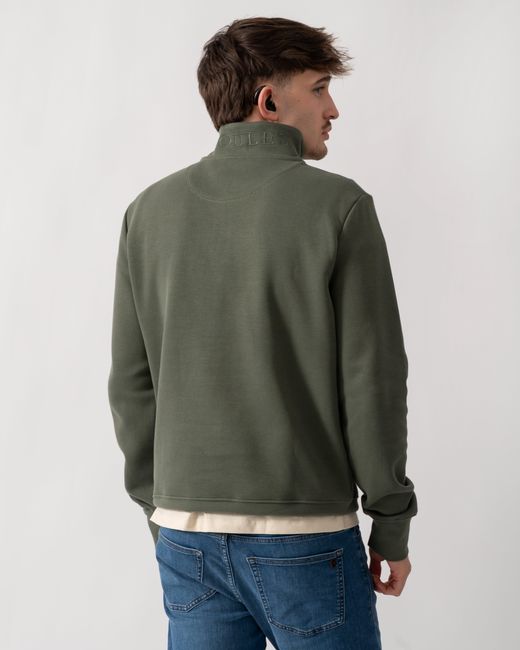 Joules Green Alistair 1/4 Zip Sweatshirt for men