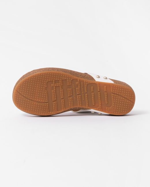 Fitflop Brown Iqushion Leather Toe-post Sandals