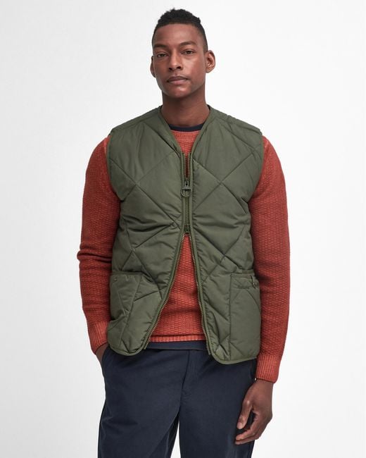 Barbour Green Field Quilted Gilet for men