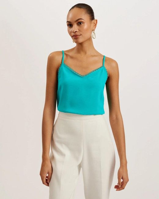 Ted Baker Blue Andreno Strappy Cami With Looped Trims