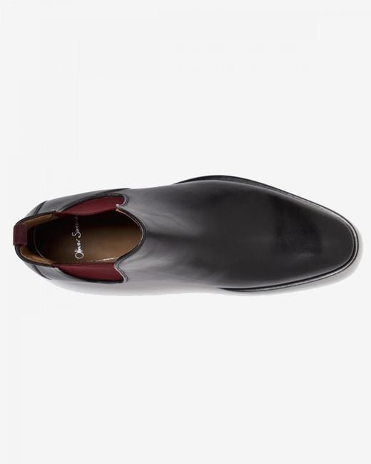 Oliver Sweeney Blue Andante Leather Chelsea Boots for men
