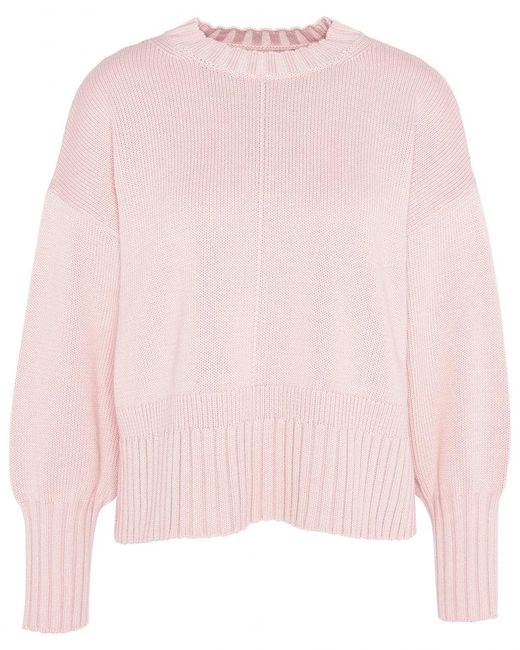 Barbour Pink Clifton Knitted Jumper