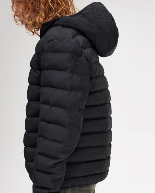 Fred Perry Black Hooded Padded Jacket for men