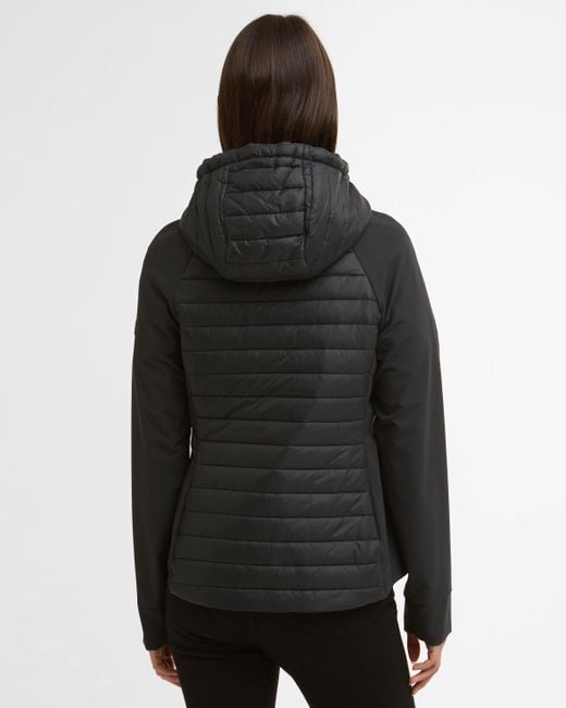 Barbour Black Valentina Quilted Hybrid Jacket