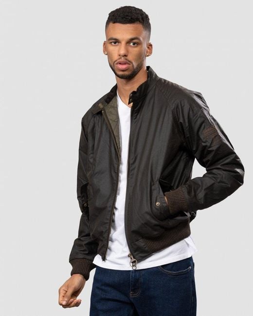 Barbour Black Merchant Wax Jacket , Size: L for men