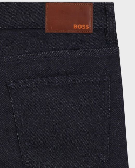 Boss Blue Re.Maine Regular Fit Dark Comfort-Stretch Denim Jeans Nos for men