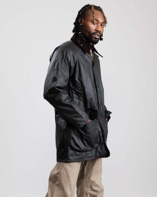 Barbour Gray Beaufort Wax Jacket for men