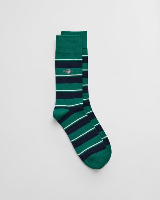 Gant Green Shield Stripe Socks for men