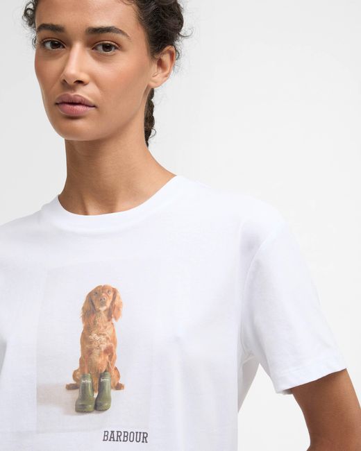 Barbour White Bedale T-Shirt