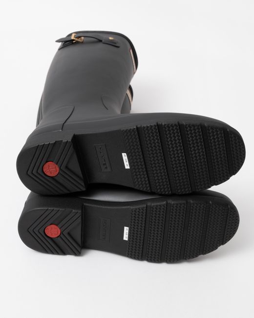 Hunter Black Refined Trim Tall Boot