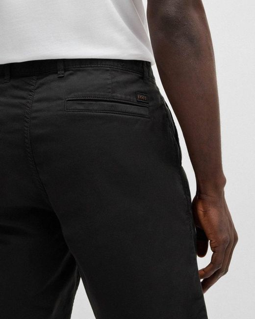 Boss Black Slim Fit Chino Shorts In Stretch Cotton Twill for men