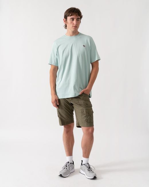 Paul Smith Green Ps Organic Cotton Zebra Logo T-Shirt for men