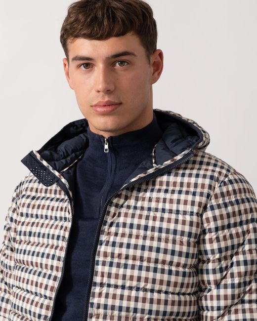 Aquascutum Gray Hooded 100Gsm Jacket for men