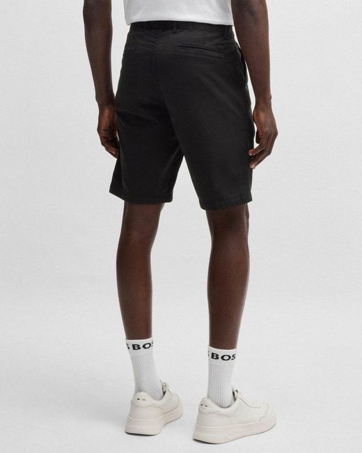 Boss Black Slim Fit Chino Shorts In Stretch Cotton Twill for men