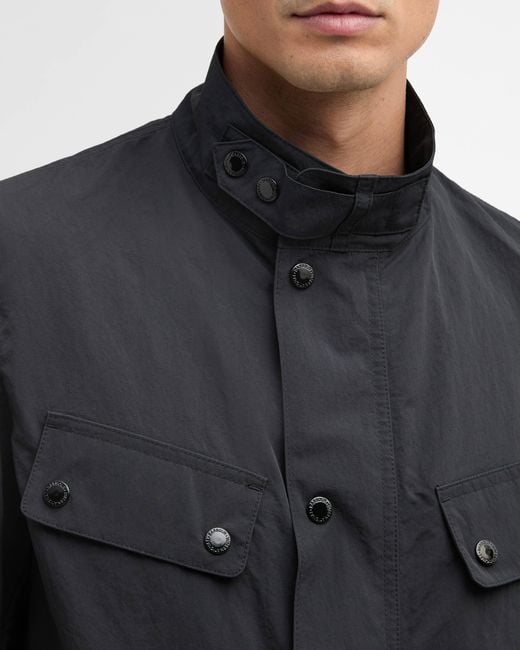 Barbour Black Modern Duke Showerproof Jacket for men
