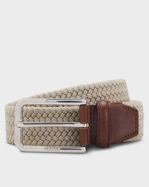 Boss Brown Clorio Fabric Belt for men