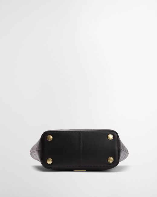Barbour Black Birch Deboss Leather Tote Bag