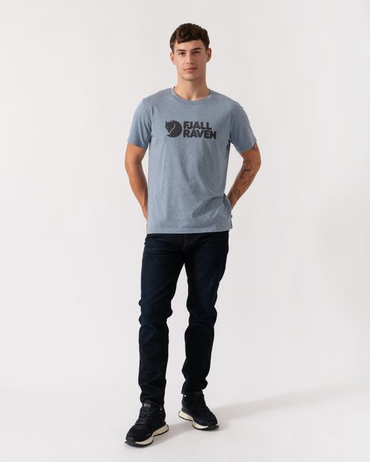 Fjallraven Blue Logo T-Shirt for men