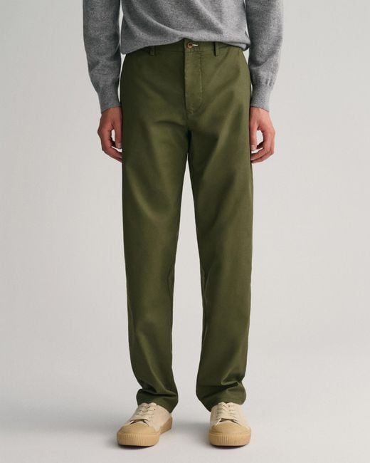 Gant Green Regular Fit Tech Prep Chinos for men