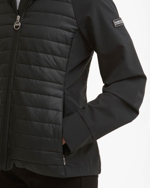 Barbour Black Valentina Quilted Hybrid Jacket