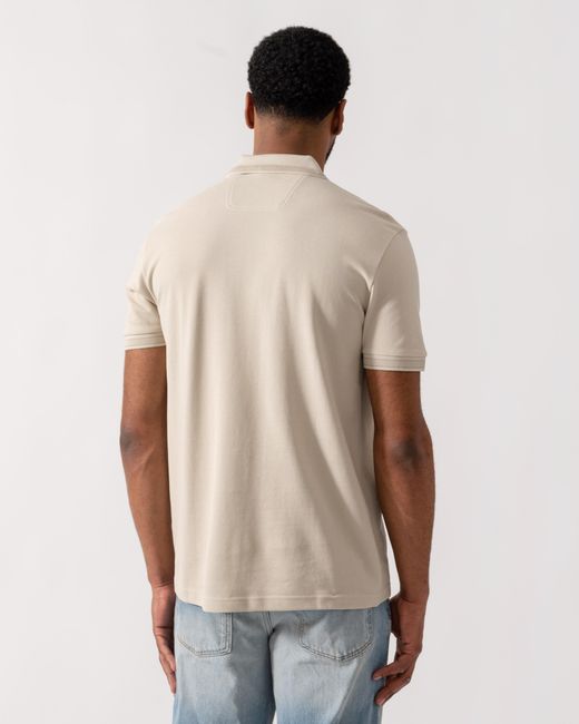 Boss Natural Paddy Cotton-Piqué Polo Shirt With Contrast Logo for men