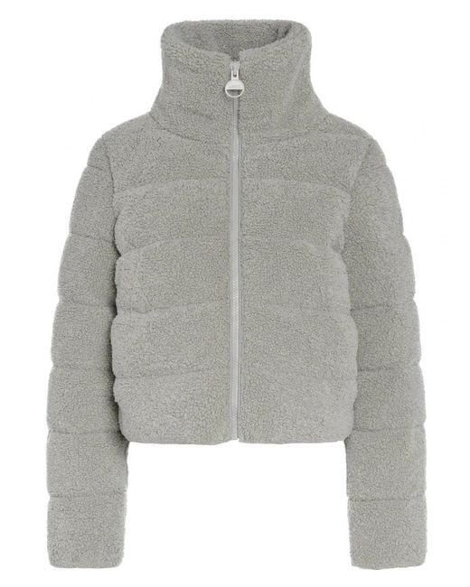 Barbour Gray Maguire Quilted Teddy Jacket