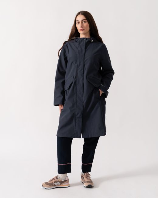 Ilse Jacobsen Blue Daybreak Long Softshell Raincoat