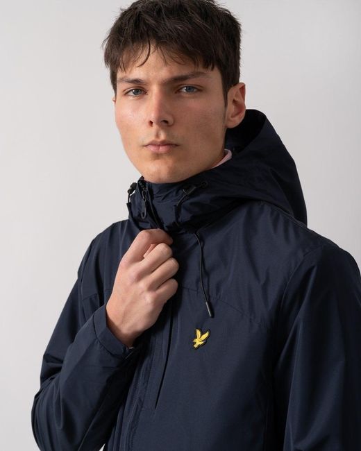 Lyle & Scott Blue Lyle & Scott Lightweight Hooded Zip Through Jacket for men